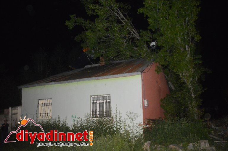 devrilen yol ağaç evin açtı hasara bir Ağrı
