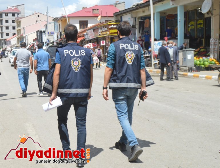 denetimi ve  polis ve zabıta yaptı maske ekipleri Erzurum Ağrı