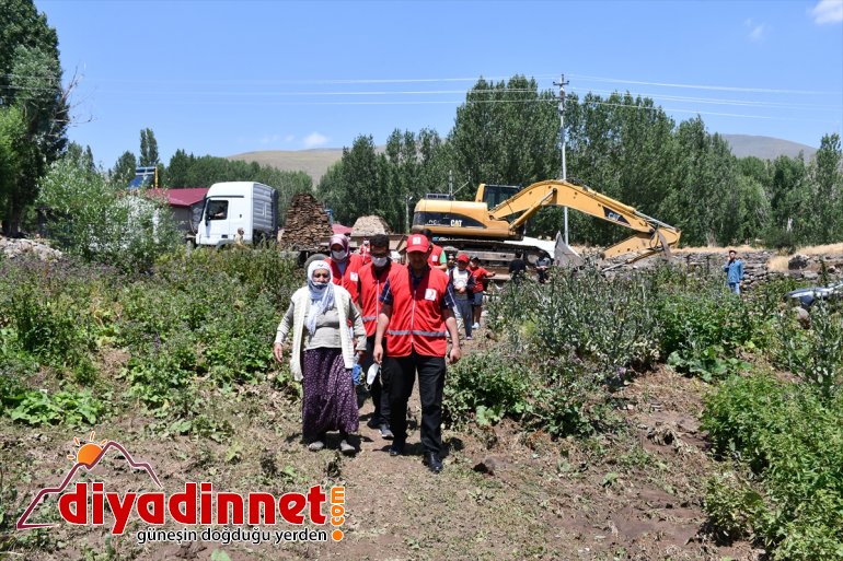 ardından hasar tespit selin  başlandı çalışmalarına Ağrı