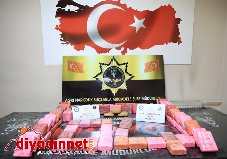 Ağrı'da 42 kilo 208 gram eroin ele geçirildi