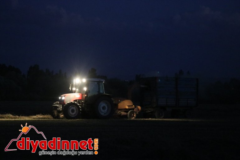 bunalan Sıcaktan yapıyor  AĞRI - çiftçiler gece hasatlarını 7