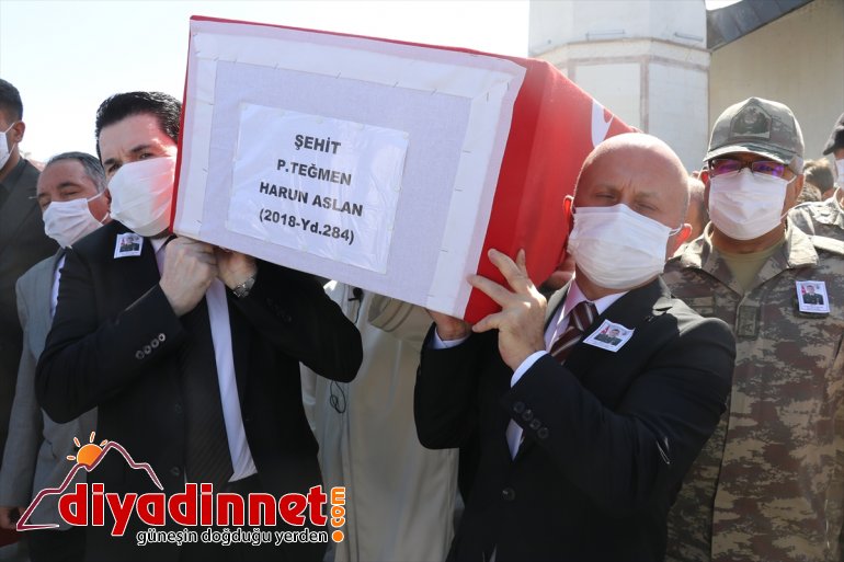 Irak ın kuzeyinde şehit olan Teğmen Harun Aslan memleketi Ağrı da defnedildi2