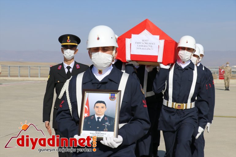 memleketine olan şehit Ağrı