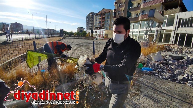 temizlik Belediye topladı, çöp - Sayan, süpürgeyle yaptı AĞRI işçileriyle Başkanı temizlik 5