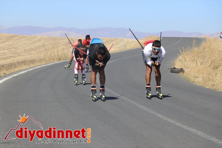 depoluyor hedefiyle - AĞRI asfaltta Milli olimpiyat güç kayakçılar 13