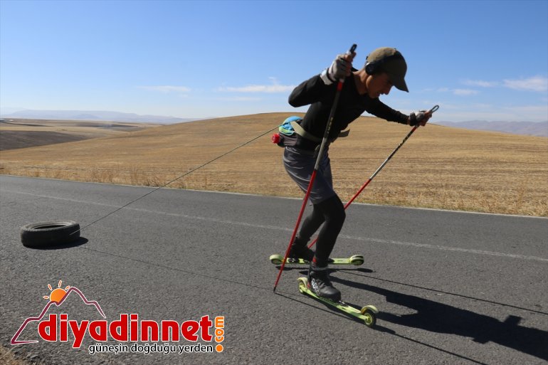 Milli hedefiyle AĞRI asfaltta - depoluyor güç kayakçılar olimpiyat 16