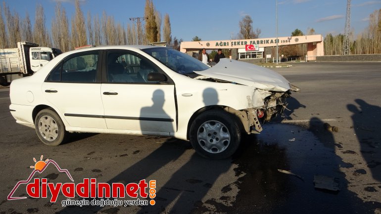 Ağrı da hız yapan araç kazaya sebep oldu3