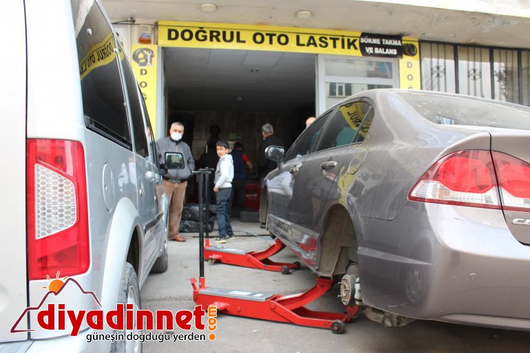 Lastikçilerin kış mesaisi başladı3