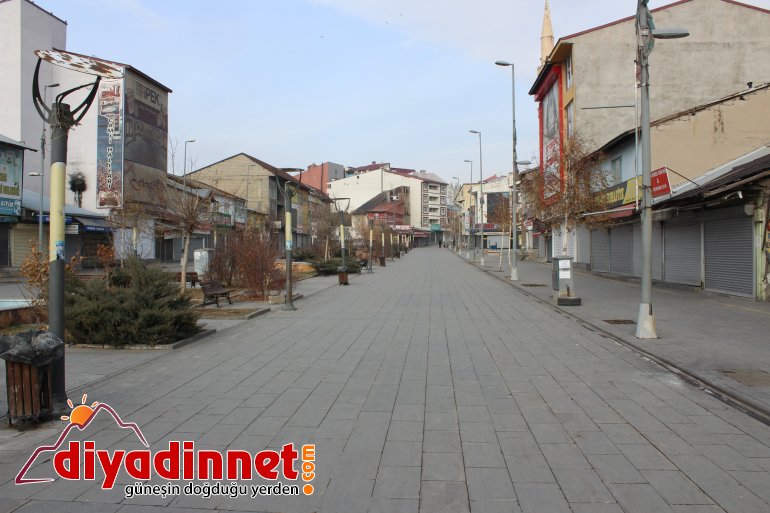 Ağrı da sokağa çıkma yasağı nedeniyle meydanlarda sessizlik hakim2