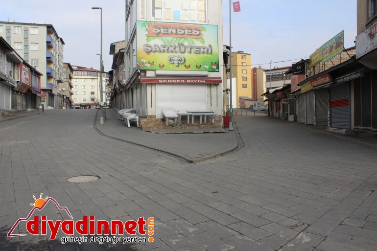 Ağrı da sokağa çıkma yasağı nedeniyle meydanlarda sessizlik hakim6