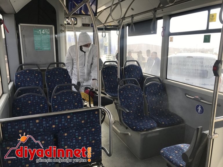 Ağrı'da toplu kullanım alanları dezenfekte edildi