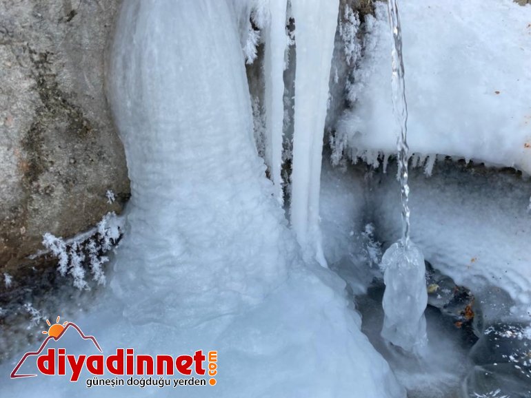 Ağrı da dondurucu soğuklar nedeniyle musluklardan akan sular dondu2