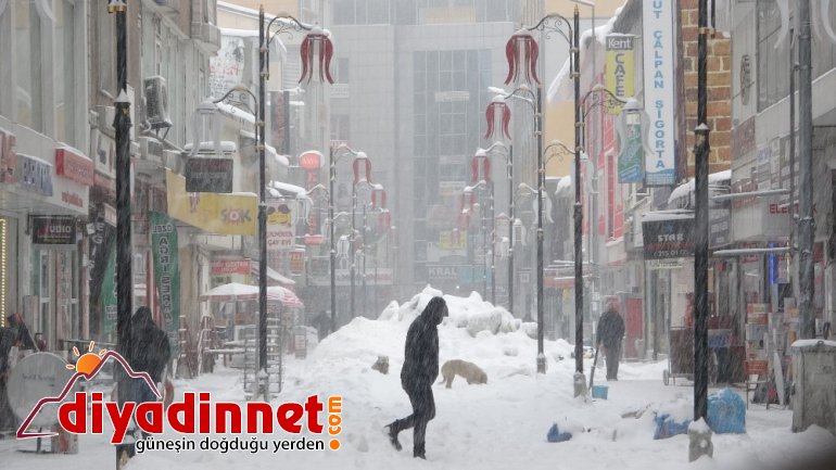Ağrı da köy yolları kar ve tipi nedeniyle ulaşıma kapandı5