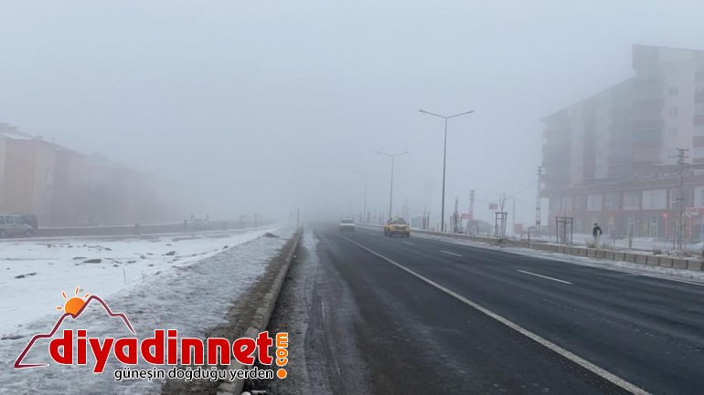Ağrı'da sis nedeniyle göz gözü görmedi