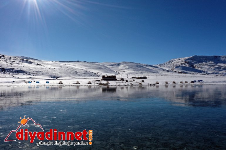 - cezbediyor Gölü ziyaretçilerini Balık tutan Yüzeyi buz IĞDIR 17