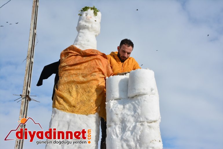 ve kardeşler, - Kar yağışına kardan gelin AĞRI 5 metrelik sevinen yaptı damat 3