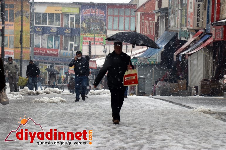Ağrı kar yağışıyla yeniden beyaza büründü1