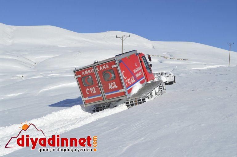 paletli ulaşıldı hastaya kapanan yolu mezradaki ambulansla Ağrı