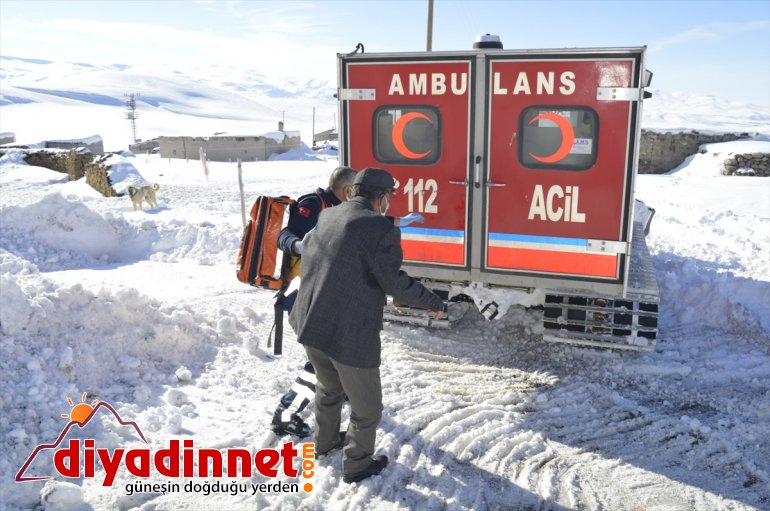 mezradaki ambulansla ulaşıldı hastaya Ağrı