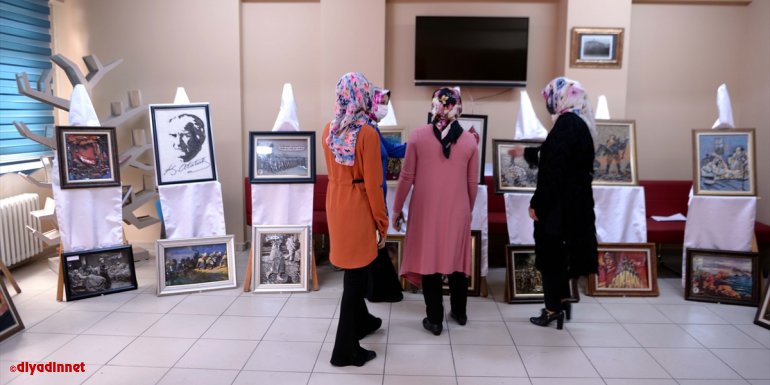 Ardahan'da açılan Çanakkale İnancın Zaferi Resim Sergisi'ne ilgi