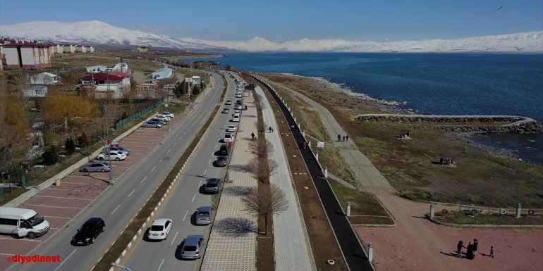 Erciş'te drone destekli Kovid-19 denetimi