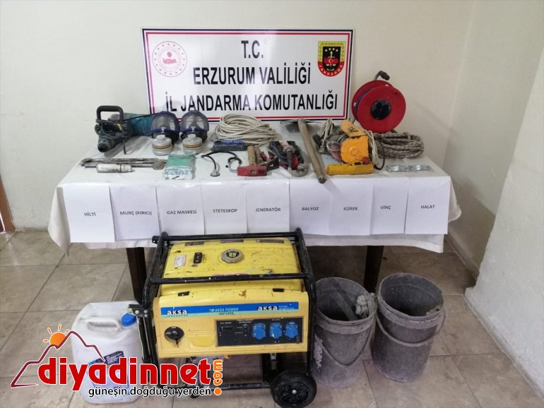 Erzurum'da kaçak kazı yapan 8 kişiye adli işlem yapıldı