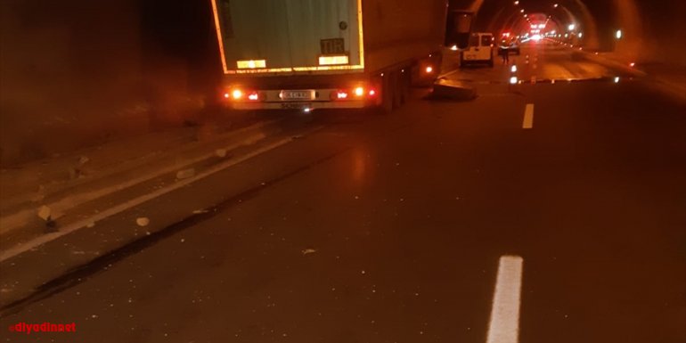 Karahan Tüneli'nde trafik kazası