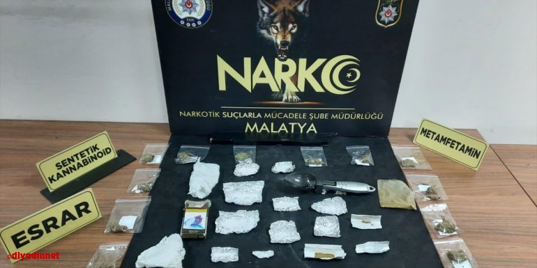 Malatya'da uyuşturucu operasyonlarında yakalanan 4 zanlı tutuklandı
