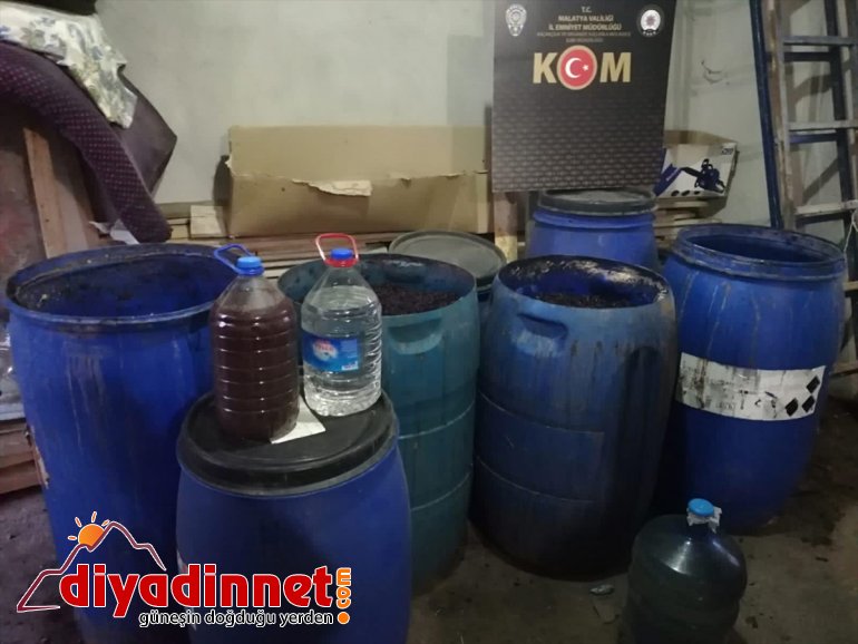 Malatya'da 1234 litre sahte içki ele geçirildi: 1 gözaltı
