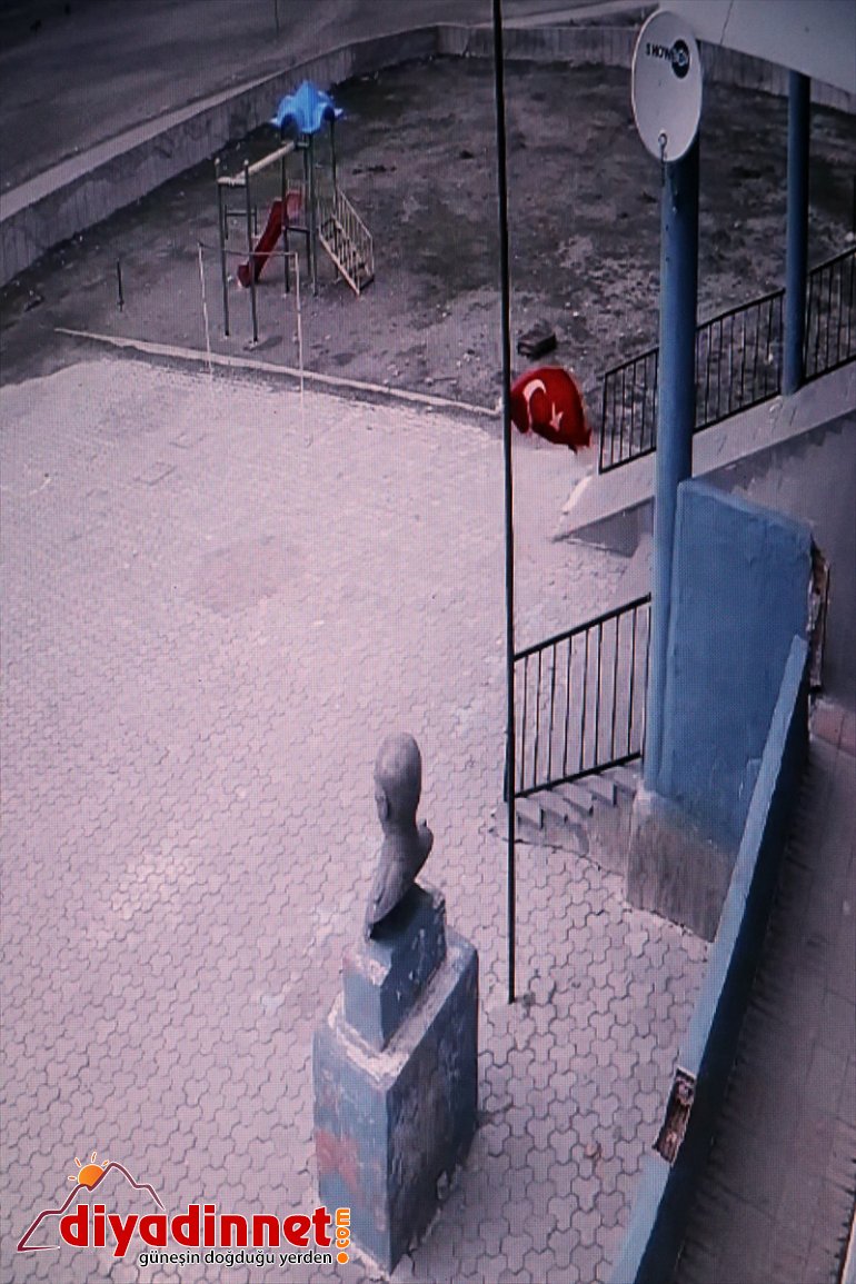 bayrağını yarısına rüzgarın çekti göndere Çocuklar, - inen etkisiyle Türk direğin AĞRI 2