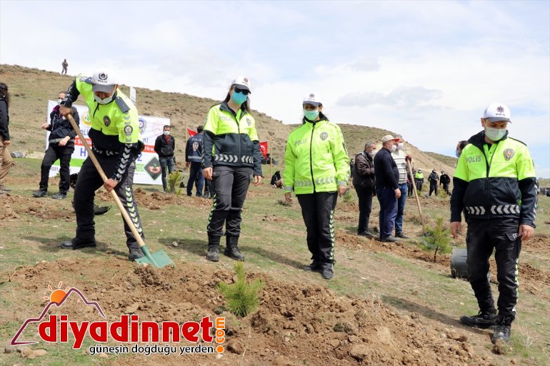 anısına şehit dikti AĞRI Polisler meslektaşlarının - fidan 4