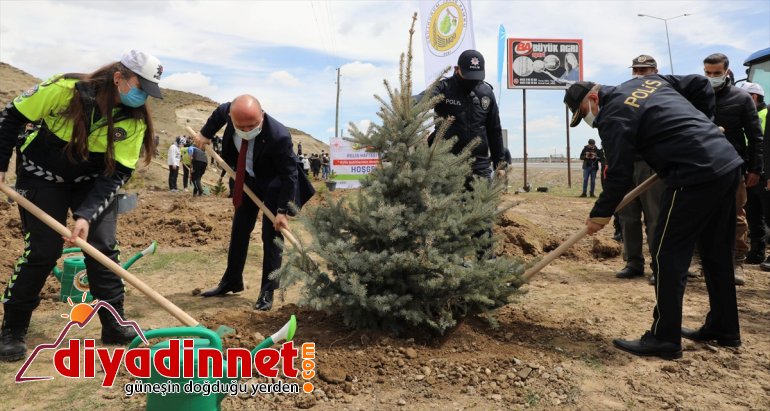 şehit Polisler fidan anısına meslektaşlarının - dikti AĞRI 9