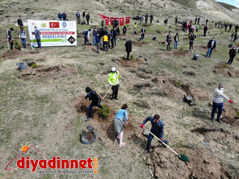 anısına Polisler fidan şehit - meslektaşlarının dikti AĞRI 10