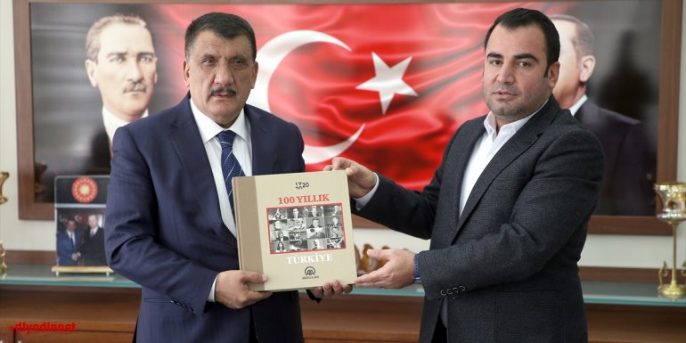 Başkan Gürkan, AA Gaziantep Bölge Müdürlüğü Başmuhabiri Ramazan Ercan'ı kabul etti