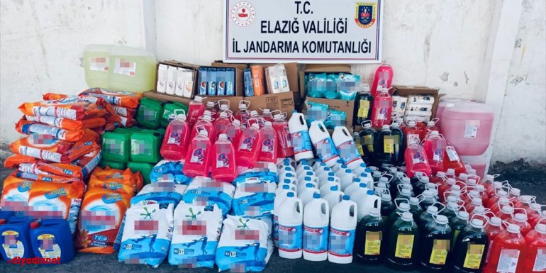 Elazığ'da çok miktarda sahte temizlik malzemesi ele geçirildi