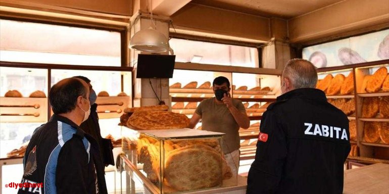 Erzurum'da zabıta ekipleri fırınlarda ekmek gramajı, hijyen ve Kovid-19 denetimi yaptı
