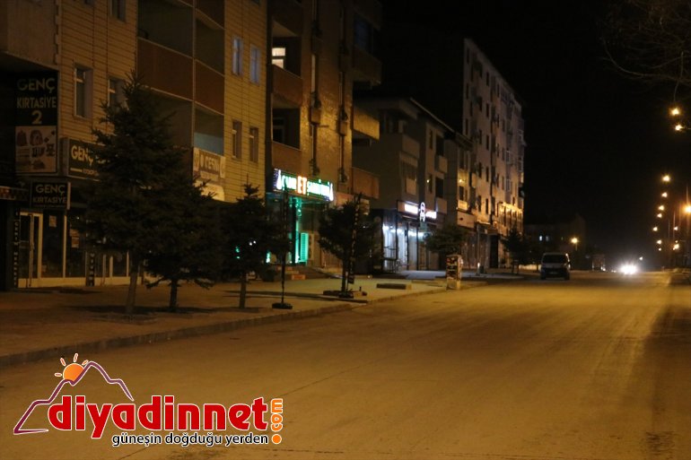 Ağrı'da sokağa çıkma kısıtlamasının başlamasıyla sessizlik hakim oldu