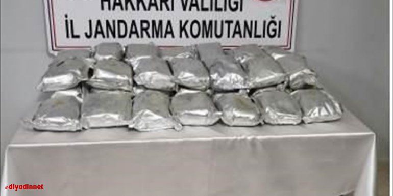 Hakkari'de 35 kilogram eroin ele geçirildi
