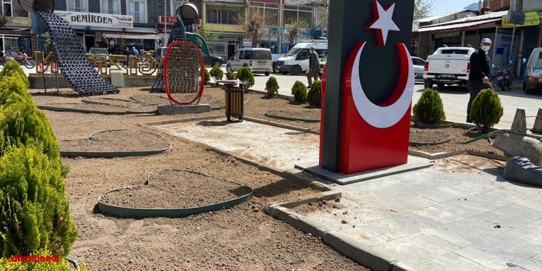 Kağızman'da peyzaj çalışması başlatıldı