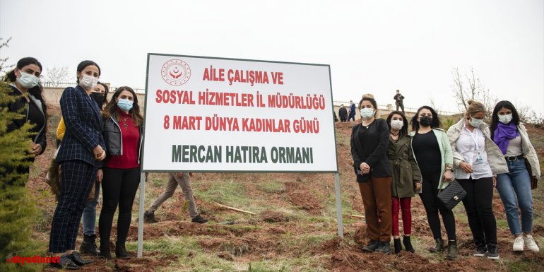 Tunceli'de kadına yönelik şiddetle mücadele kapsamında ''Mercan Hatıra Ormanı'' oluşturuldu