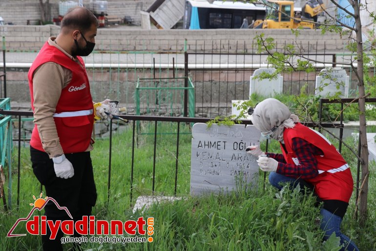 Kızılay AĞRI çevre yaptı temizliği gönüllüleri mezarları onarıp - 2