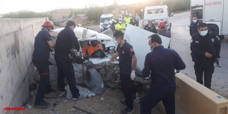 Elazığ'da trafik kazası: 1 ölü, 2 yaralı