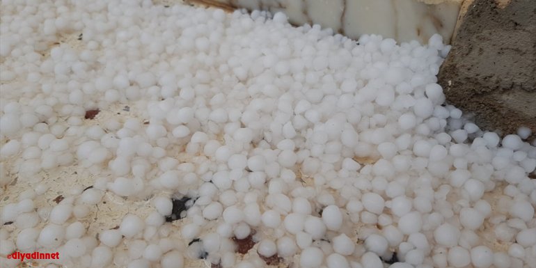 ERZİNCAN - Dolu yağışıyla beyaza büründü1