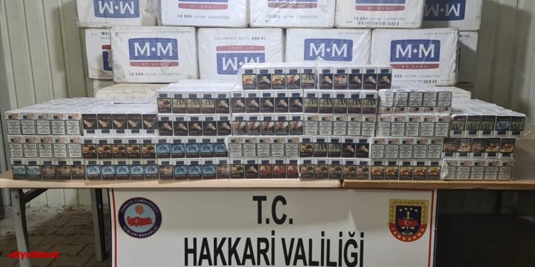 Hakkari'de gümrük kaçağı 25 bin 140 paket sigara ele geçirildi