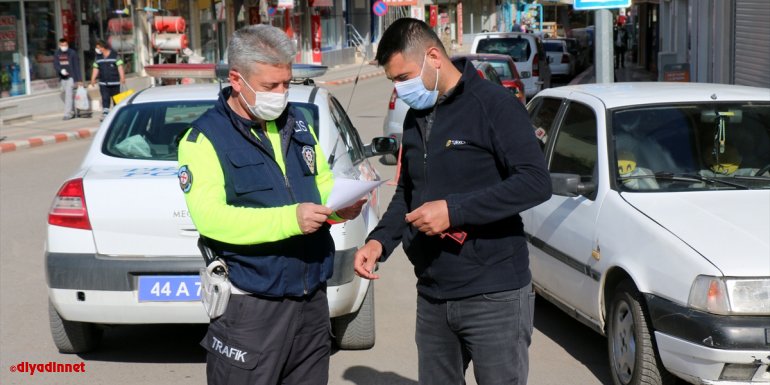 Hekimhan'da tam kapanma kapsamında denetim yapıldı