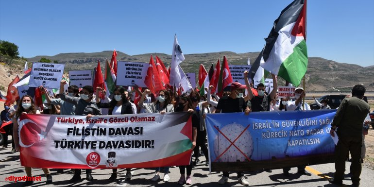 İsrail'in Filistin'e yönelik saldırıları Malatya'da protesto edildi