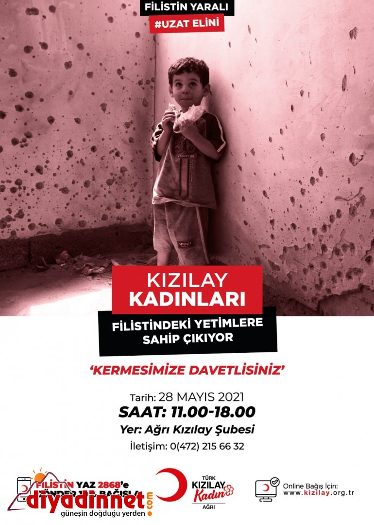 Türk Kızılay kadın ekibi ile Ağrı Filistin için El ele...1