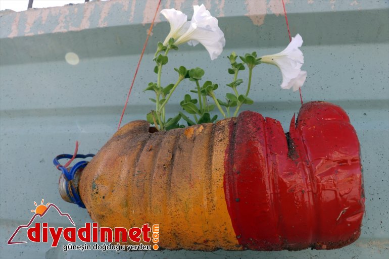 çiçek gençlerin çöpten gönüllü topladıkları atık dönüştürülüyor pet saksısına Ağrı