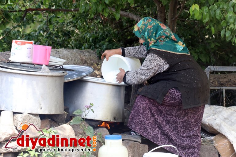 Ağrılı kadınlar kış kahvaltılarının vazgeçilmezi çeçil peynirinin üretimi için zorlu mesaide2