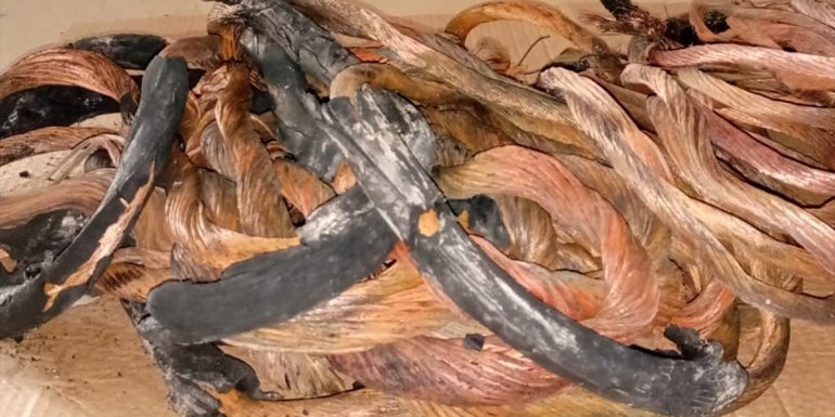 Erzurum'da şantiyeden bakır kablo çalan 2 şüpheli Elazığ'da yakalandı